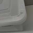 Hanging File Folder Box, Storage Bin Organizer, Snap Lid, Letter & Legal Size Documents, Clear