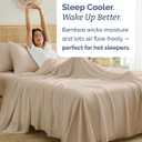 Sheets King Size - Cooling Sheets for King - 100% Rayon Derived from Bamboo - Ultra Soft, Breathable & Hotel Luxury Bedding - 1 Flat & 1 Fitted & 2 Pillowcases w/ 16 Inch Deep Pockets - Wheat