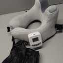 Rechargeable Heated Neck Pillow with Massage, 5000mAh Cordless Neck Heating Pad for Neck Pain, 3-Level Vibration Massage, 104-140 Adjustable Temp, 30/45/60Mins Timer, Type-C Cable & Storage Bag