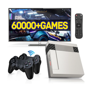 Kinhank Super Console Cube X3 Built-in 60,000+ Games,Retro Video Game Console,EmuELEC 4.5/Android 9.0/CoreE 3 Systems in 1,Compatible with 60+ Classic Emulators,S905X3 Chip,8K Output,Up to 5 Players