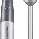Elite Gourmet EHB1300 Cordless, Rechargeable Hand Blender, Variable Speed Blending with One-Touch Power Button, Stainless Steel Blades, Portable, Easy Control Stick Mixer, Baby Food, Charcoal Grey