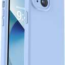 Vooii Compatible with iPhone 13 Case, Liquid Silicone Upgrade [Camera Protection] [Soft Anti-Scratch Microfiber Lining] Shockproof Phone Case for iPhone 13 6.1 inch - Light Blue