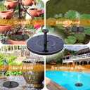 Solar Fountain Water Pump for Bird Bath, New Upgraded Mini Solar Powered Fountain Pump 1.5W Free Standing Solar Panel Kit Water Fountain for Garden, Pond, Pool, and Outdoor