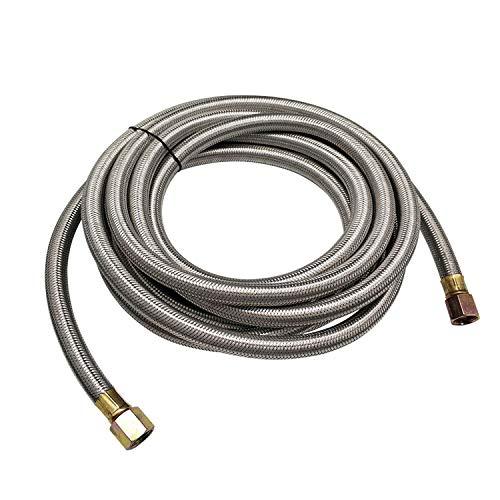 24 FT Quick Connect Propane Hose for RV to Grill, RV Stove Hose Connection, BBQ Quick Release LP Gas Line for Camp Chef - 3/8 Female Flare Fitting x 1/4 Full Flow Quick-Connect Male Plug