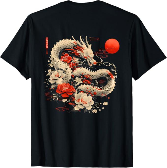 Amazing Chinese Year of The Dragon T-Shirt Design T-Shirt, M