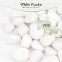 Pulovin 30 lbs White Rocks for Plants Indoor, 1-2 inch Decorative Garden Stone Outdoor Landscaping, Walkways, Yard, Large Polished River Rocks for Plants Pots, Vases, Crafts