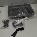 2 in 1 Car Steering Wheel Tray / Back Seat Headrest Tray for Eating Food Drink and Writing Laptop Work, XERGUR Black Car Desk