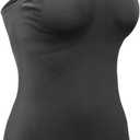 Women's Maternity Nursing Tank Tops with Built in Bra for Breastfeeding Camisoles Shirt 4Pack (S)