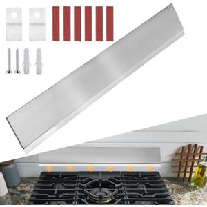 11NBBKGDDS Universal Front Control Freestanding Range Stainless Backguard with 29.75" W4.75" T0.25" D Compatible with all brands of 30" Backsplash & Stove,Include Frigidaire Whirlp