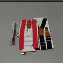 Pet Soft Dog Suspenders 2 Pieces Female Dog Diaper Suspenders for Dogs Diaper Keeper Suspender for Dogs Skirt, Doggy Dress (Black & Pink, S/M)