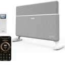 Ballu Convection Panel Space Heater for Large Room,Smart Quiet Heater with Programmable Thermostat,WiFi App Control,Inverter Energy Efficient for Indoor Use,Compatible with Alexa,White