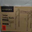 Toilet Safety Rails, Adjustable Toilet Frame for Elderly, Seniors, Handicap & Disabled, Foldable Handicap Toilet Handles Fit Any Toilets (300 LB) (Gray)