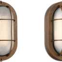 WISBEAM 2 Pack LED Bulkhead Light Bronze, Outdoor LED Wall Light for House, Dimmable, 6W Replace 60W, 450 Lumen 3000K Daylight White 80CRI, Waterproof, ETL Rated