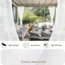 Semi Voile White Sheer Outdoor Curtains for Patio 6 Pcs 110x84 In