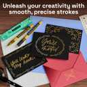 ARTISTRO 2 Gold Acrylic Paint Markers - 0.7mm Extra Fine-Tip Metallic Paint Pens - Perfect for Crafting, Art Projects, & More