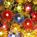 Fairy Lights Decorative Flower Lamp -Waterproof Battery Operated String Lights 7ft 20LED Indoor Outdoor- Floral Décor Flower String Lights Garden Wreath Fence Bathroom Office Home Decor