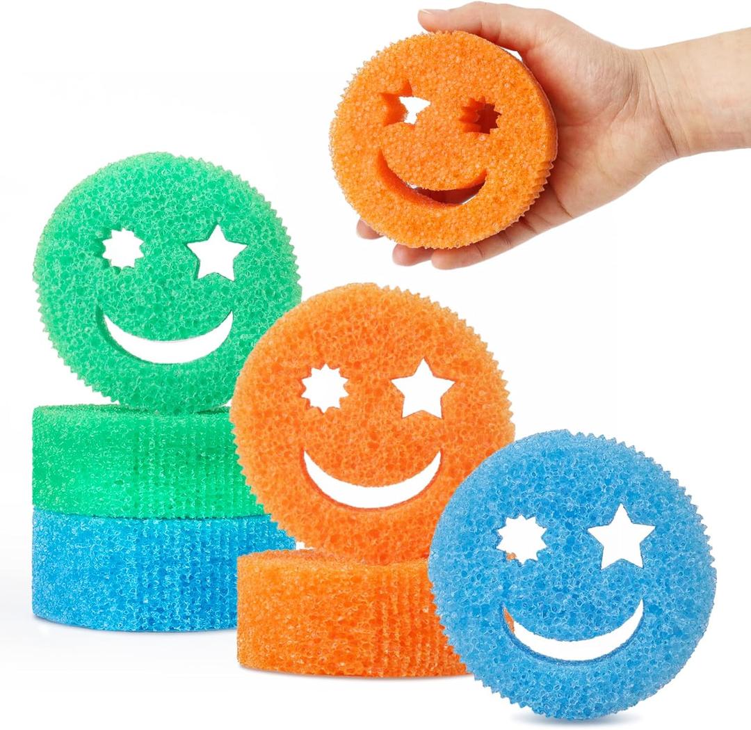 Color Sponge(6 PCS) - Scratch-Free Multipurpose Dish Sponges for Kitchen, Bathroom - BPA Free & Made with Polymer Foam - Temperature Controlled Kitchen Sponge for Dishes, Odor Resistant Scrubber