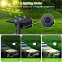 6-Pack Solar Spot Lights Outdoor Waterproof IP65, 3 Lighting Modes 2-in-1 Solar Landscape Spotlights for Yard, 59 LED Solar Powered Wall Lights for Garden Pathway Driveway Walkway, Cool White