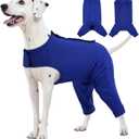 Kuoser Dog Surgery Suit for Back Legs, Dog Rear Leg Sleeve to Stop Licking, Female Spay Recovery Suit for Dogs After Surgery, Pet Puppy Surgical Pants Onesie for Abdomen Wounds Skin Disease, L