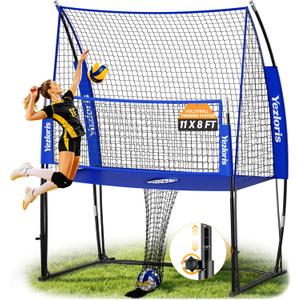 12/20FT/11x8FT Volleyball Net, Height Adjustable, 2-in-1 Training