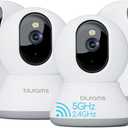 blurams Cameras for Home Security, 2K Pet Camera with Phone App, 5GHz/2.4GHz Dual-Band, 360 PTZ Indoor Cameras, 2-Way Talk, Motion Tracking, Color/IR Night Vision, Cloud&SD, Works with Alexa (4Pack)