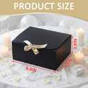 24 PCS Black Gift Boxes with Lids9.8x7.8x3.9, Bridesmaid Proposal Box with Ribbon, Gift Boxes for Wedding, Christmas, Valentine's Day,Birthday,Baby Shower and the other Parties