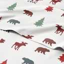 Queen Christmas Winter Animals Sheet Set - Holiday Xmas Pattern Bedding Set - Deep Pockets - Snug Fit - 4 Piece - Wrinkle Free - Cooling Festive Winter - Holiday Sheets for Women, Men, Kids & Teens, 80x60