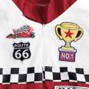Race Car Driver Costume Boy Girl,Kid Racer Jumpsuit with Car Cap,Toddler Racing Costume Halloween with Accessories (S)