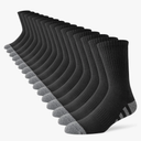 JOYNÉE 8 Pairs Mens Crew Work Cushion Socks Long Athletic Running Socks Workout Breathable Socks 9-12