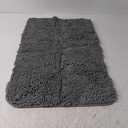 Bathroom Rugs 30x20, Extra Soft Absorbent Chenille Bath Rugs, Rubber Backing Quick Dry, Machine Washable Bath Mats for Bathroom Floor, Tub and Shower, Home Decor Accessories, Grey
