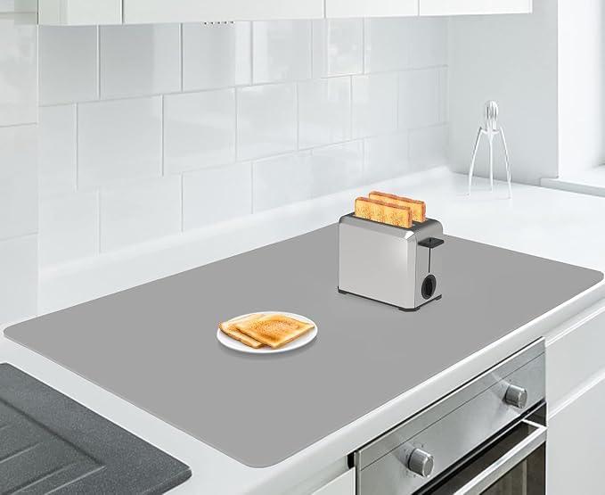 AECHY Silicone Mat Large, 90 L x 60 W cm, 2 mm Thick, Dark Grey