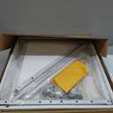 Fannova 20 Inches Deep Large Printer Stand, 2 Tier Under Desk Printer Table with Height Adjustable Shelf, Rolling Printer Cart with Wheels for Home Office Storage - White