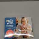 The First Years Squeeze & Sip Toddler Straw Cups - Squeezable Transition Sippy Cup with Silicone Straw - Toddler Feeding Supplies - Pink/Purple/Blue - 7 Oz - 3 Count - Ages 6 Months and Up