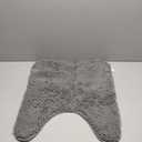 OLANLY Toilet Rugs U-Shaped 24x20, Extra Soft Absorbent Chenille Contour Bathroom Rugs for Toilet, Dry Quickly, Machine Washable, Non-Slip Bath Mat, Grey