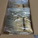Rubtlamp 200 Pcs Clear Gold Dessert Plates 7" with Forks 7.6",Clear Plastic Hammered Platos, Dessert Plates Disposable, Heavy Duty Party Platos Include 100platos and 100forks for Party&Birthday