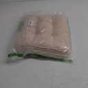 GOFORIT Chair Cushions,Tufted Shredded Memory Foam Chair Pads, Non-Slip Seat Cushions with Removable Cover, 16'' x 16'', Beige