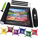 Black 2000 Pieces Jigsaw Puzzle Mat Roll Up | Unique Design, Portable Puzzle Board for Adults & Kids, Stow and Go Puzzle Saver | Puzzle Keeper Storage Saver 2000 1500 1000 500 Piece Puzzles