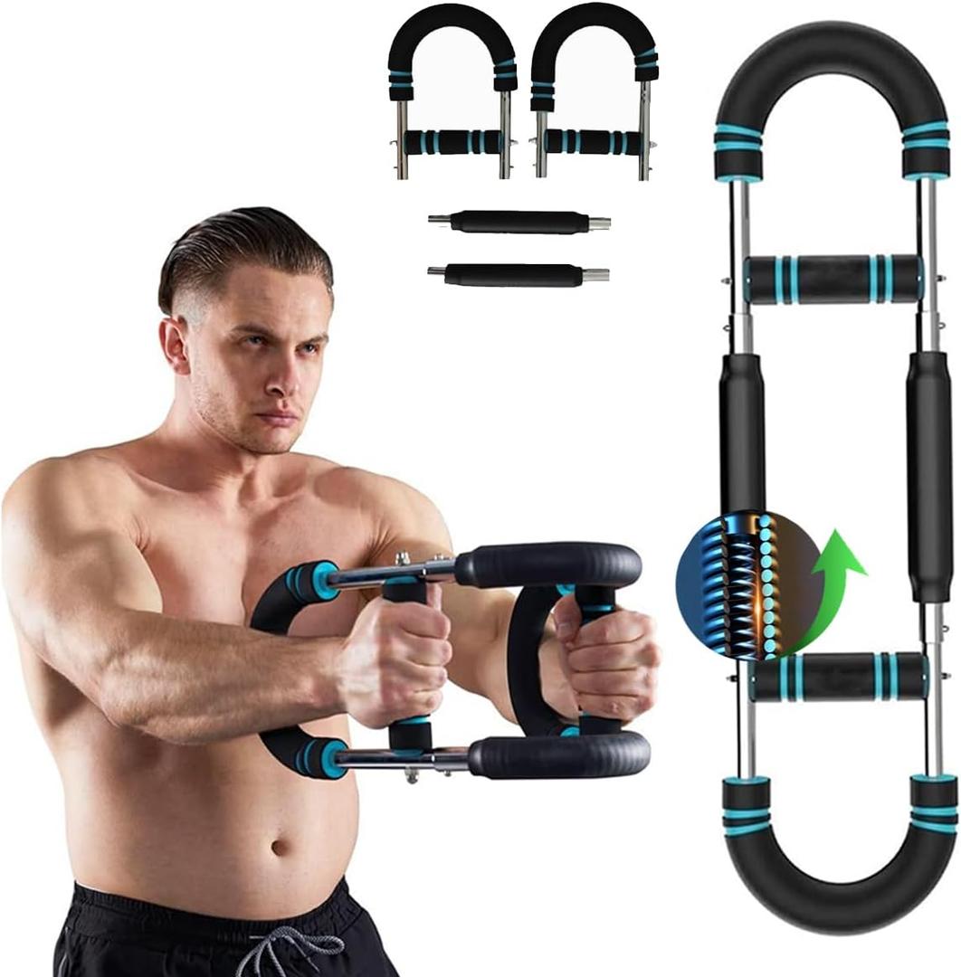 Twister Arm Trainer - Adjustable 60-110lb Resistance with High-Tensile Steel Spring, Portable Arm & Chest Workout Equipment for Forearm, Triceps Strength Training, Home Workout Equipmen for Men&Women (50-90lb)
