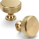 Asidrama 10 Pack Champagne Bronze Kitchen Cabinet Knobs Knurled Dresser Knobs Drawer Knob Cabinet Hardware Aluminum Knob for Dresser Drawers