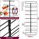 Sorbus Wall Mount Wine Rack Holds 9 Bottles Black Metal Wine Bottle Holder for Wall, Modern Wine Rack for Home Bar, Kitchen, 1 Pack