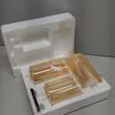 NURADA Flameless Candles with Remote Timer - Glass Real Wax 3D Wick LED Pillar Votive Candle Set Battery Operated Flickering Light for Home Christmas Decoration - Gold 3 Pack (4" x 5" x 6")