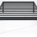 Metal Bed Frame,Twin Size Bed Frame with Storage Space,Heavy Duty Sturdy Mattress Foundation,Easy Assembly,No Box Spring Needed, Black,14 Inch,Twin