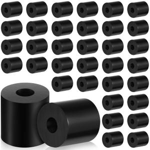 Fabbay Multi Purpose Rubber Spacer Black Rubber Bushings 3/4 Od x 1/4 ID x 3/4 Inch Grommets Washers for Vibration, Bolts, Home, Car Accessories(32 Pcs)