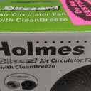 HOLMES 8" Air Circulator Fan, 3 Speeds, 90° Adjustable Head Tilt, Wall Mountable, Ideal for Home, Bedroom, Kitchen or Office, Black