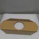 Ekena Millwork 16"W x 8"H x 4 1/4"ID x 1/4"T Chrysler Wood Fretwork Pierced Ceiling Medallion, Alder