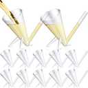 Gerrii 12 Pcs Clear Champagne Shooter Champagne Glasses with Stand Reusable Unbreakable Acrylic Flute Shooter for Christmas Bar Party Supplies Decor Bachelorette Party Gifts