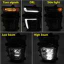 LED Headlight Assembly Compatible with Chevy Silverado 2500HD 3500HD 2020 2021 2022 2023 (ONLY FOR LED MODEL) Factory Replacement Head Light Lamp Left Driver Side 84738618 GM2502505