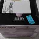 AROMA CoreCoat Rice Cooker with Pop-Up Food Steaming Basket (4 Cups Cooked, 2 Cups Uncooked) (Lilac)