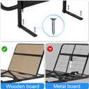 Bed Side Rails for Adjustable Bed Base, Fit Wooden Base Only, for Mattress Under 10 Inches, Set of 2