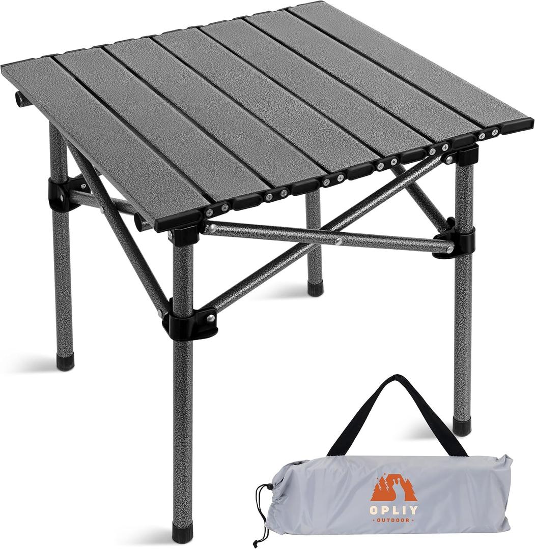 Opliy Portable Folding Camping Table for 2-4 Persons Aluminum Collapsible Table Lightweight with Carry Bag for Camping, Hiking, Picnics, BBQ, Beach Trips & Tailgating, Large